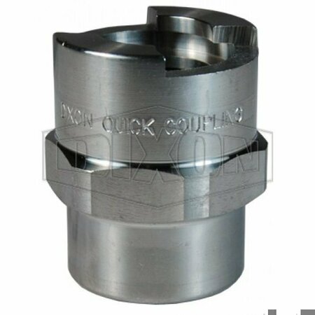 DIXON Dix-Lock N Series Bowes Interchange Female Quick Disconnect Coupler, 3/4-14 Nominal, 303 SS, Domest 4NF6-S